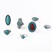 New Bohemian Style Hollowed Out Red Turquoise 7-piece Set Ring_ipsvogv.com