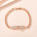 Light Luxury Cuban Chain Full Diamond Button Versatile Champagne Gold Fashion Simple Copper Bracelet_ipsvogv.com