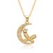 Minimalist Moon & Star Necklace For Women - Micro-Inlaid Zircon Clavicle Chain, Dainty Ins Fashion Jewelry_ipsvogv.com