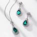 cultivated Emerald Drop Pendant S925 Silver Inlaid With Colored Gemstone Clavicle Pendant Retro Temperament For Mother_ipsvogv.com