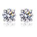 S925 Silver Moissanite Four Claw Earrings Fashionable And Versatile Blue Green Moissanite Earrings For Women_ipsvogv.com