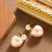 Korean Version Sweet Elegant Fairy Style Love Pendant Pearl For Women, Simple And Cute, High-end Silver Needle Earrings_ipsvogv.com