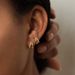 Women's Jewelry 925 Silver Double Earrings Zircon Ear Clip A Type Symmetrical Earrings_ipsvogv.com