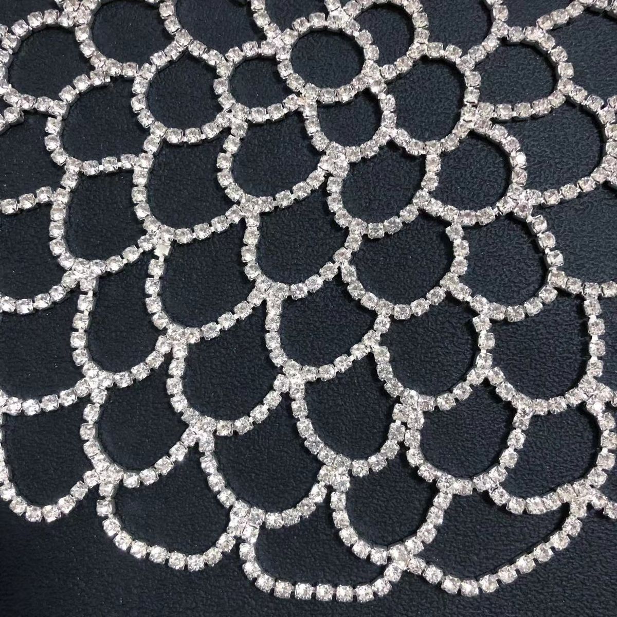 Personality luxury fashion hair accessories hair chain geometric full diamond water rhinestone head chain head set women's_ipsvogv.com