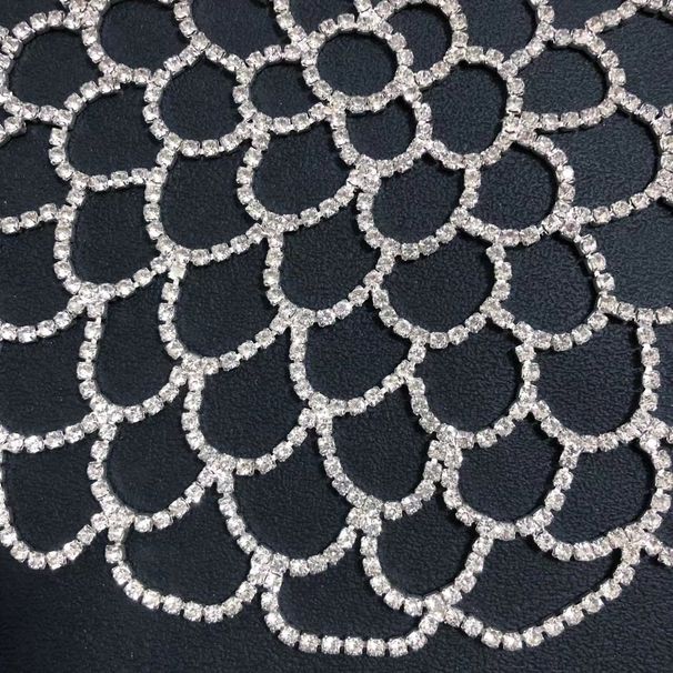 Personality luxury fashion hair accessories hair chain geometric full diamond water rhinestone head chain head set women's_ipsvogv.com