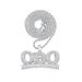 Hip hop rhinestone splicing letter pendant Creative trend OBO alloy English alphabet necklace pendant_ipsvogv.com