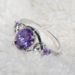 Cao Shi's New Purple Princess Ring With Oval Winding Design_ipsvogv.com