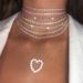 novel creative heart diamond two-color necklace exquisite ladies gift INS Bo mainstream line neck chain_ipsvogv.com