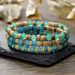 Natural Stone Wood Chips Coconut Shell Elastic Beaded Bracelet Set Retro Couple Beach Bracelet_ipsvogv.com