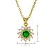 Luxury Round Gemstone Inlaid With Full Diamonds Cross Border Simple Pendant Necklace Ruby Clavicle Chain Retro High End Feel_ipsvogv.com