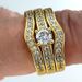 Women Vacuum Plating Engagement Wedding Ring Set_ipsvogv.com