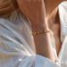 Popular minimalist ins paper clip plated K real gold chain hollow design OT buckle cold style bracelet_ipsvogv.com