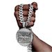 Large Round Hip-Hop Men's Necklace Last Supper Inlaid With Rhinestones Alloy Pendant Jewelry_ipsvogv.com
