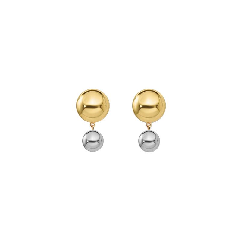 Metal Ball Stud Earrings - Minimalist Jewelry (Hypoallergenic Lightweight Gift Box Included)_ipsvogv.com