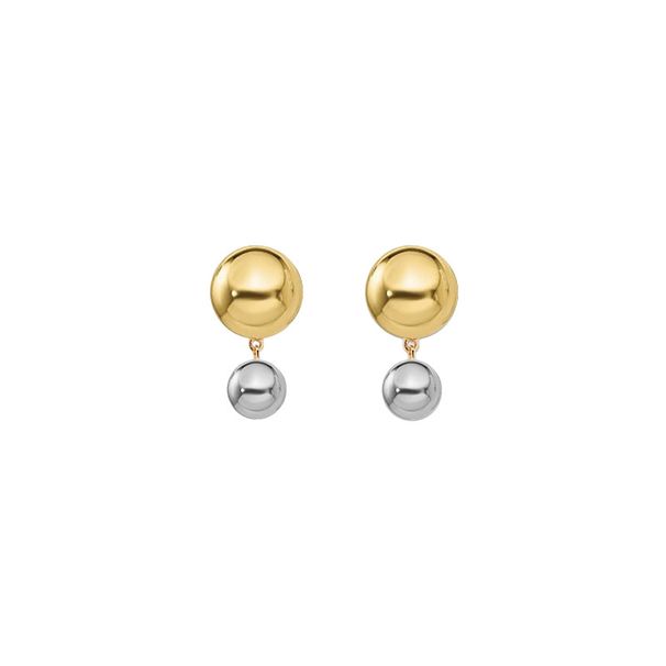 Metal Ball Stud Earrings - Minimalist Jewelry (Hypoallergenic Lightweight Gift Box Included)_ipsvogv.com