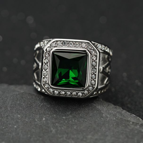 New Style Titanium Steel/316 Stainless Steel Inlaid Colorful Masonic AG Ring_ipsvogv.com