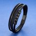 Hot selling black genuine leather woven bracelet for men, multi-layer bead stainless steel bracelet, men's gift_ipsvogv.com