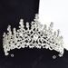 Korean style new bride crown princess birthday crown alloy inlaid rhinestone tiara hair accessories wedding dress with headband_ipsvogv.com