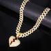 Women’s Jewelry Set Fashion Hip Hop Personality Broken Heart Full Diamond Pendant Necklace HIPHOP Street Dance Accessories Cuban Necklace_ipsvogv.com