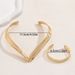 2025 new necklace bracelet set for women with exaggerated punk style design, collarbone chain, multi-layer open collar_ipsvogv.com