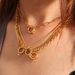 Women's Jewelry Stainless Steel Blade Chain Pendant Fashion K Gold Plated O Shaped NK Chain Spring Buckle Pendant Necklace_ipsvogv.com