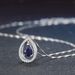 Unisex fashion hollow teardrop shaped zircon pendant necklace female real gold plated jewelry_ipsvogv.com