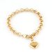Stainless Gold For Women, Simple Titanium Steel Heart-shaped Pendant Bracelet_ipsvogv.com