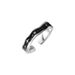 Sterling Silver Irregular Drip Oil Starry For Women, Simple Style, Dark Trendy, Cool And Fashionable Open End Ring J5296_ipsvogv.com