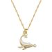 Cute Shiny Zircon Whale Dolphin Pendant Necklace for Women Fashion Korean Stainless Steel Clavicle Chain Jewelry_ipsvogv.com