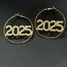 New product 2025 digital shining rhinestone round earrings for women fashionable exaggerated bohemian style earrings_ipsvogv.com