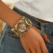 Geometric luxury style diamond inlaid bracelet, personalized niche spirit snake, multi-layer circular ring design_ipsvogv.com
