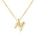 Hit 26 Letter Necklace Stainless Steel Chubby Bubble Letter English Necklace_ipsvogv.com