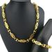 Stainless Steel 8.5mm Width Mens Necklace Bracelet All Polished Vacuum Plating Chain_ipsvogv.com