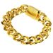 Men Bracelet Bling 316L Stainless Steel Tone Polished Chain Width: 9~16mm_ipsvogv.com