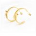 Unisex Creative irregular gold titanium steel earrings, anti allergic, non fading earrings, simple and fashionable temperament spiral earrings_ipsvogv.com