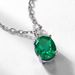 coval Cultivated Emerald Pendant Female S925 Silver Full Of Colored Gemstones Retro Clavicle Chain Retro_ipsvogv.com