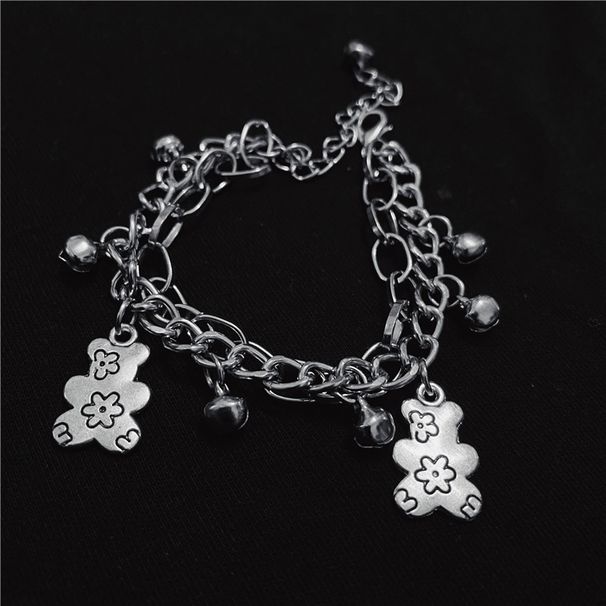 Korean Hip-Hop Men's Cross Multi-Layer Bell Bracelet Trendy Chain Ins Disco Punk Cool Jewelry For Women_ipsvogv.com