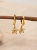 Women’s Jewelry Set Fashion December Birthstone Simple Flower Earrings Colorful Rhinestones Personality Stainless Steel Gold Plated Round Earrings_ipsvogv.com