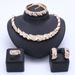 Italy New Design Gold Color Crystal Sets For Women Party Necklace Earring African Beads Jewelry Set Gift_ipsvogv.com