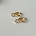 Women's Jewelry Set Fashion Niche Real Gold Electroplated Titanium Steel Diamond Small Zircon Pendant Earrings_ipsvogv.com