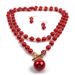 Fashionable pearl necklace with adjustable neckband, multi color long sweater chain set 7100_ipsvogv.com