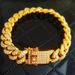 Hip Hop Style Jewelry Full Diamond 12MM Wide Men's Cuban Chain Bracelet_ipsvogv.com