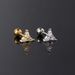 Unisex simple chain piercing ear bone studs for women double zircon screw mini ear studs popular earrings_ipsvogv.com