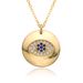 Devil's Eye Pendant Necklace - Micro Inlaid Zircon Geometric Design, Fashionable Clavicle Chain For Women, All-Match Statement Jewelry_ipsvogv.com