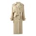 Women's Clothing early autumn high end coat over the knee long raglan sleeves windbreaker lace up waist cross border trend_ipsvogv.com