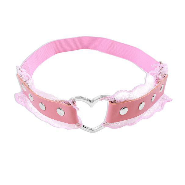 C0262 Sexy Lace Heart Rings Minimalist Nightclub 5 Di Tian Ku Leather Leg Accessories Women_ipsvogv.com