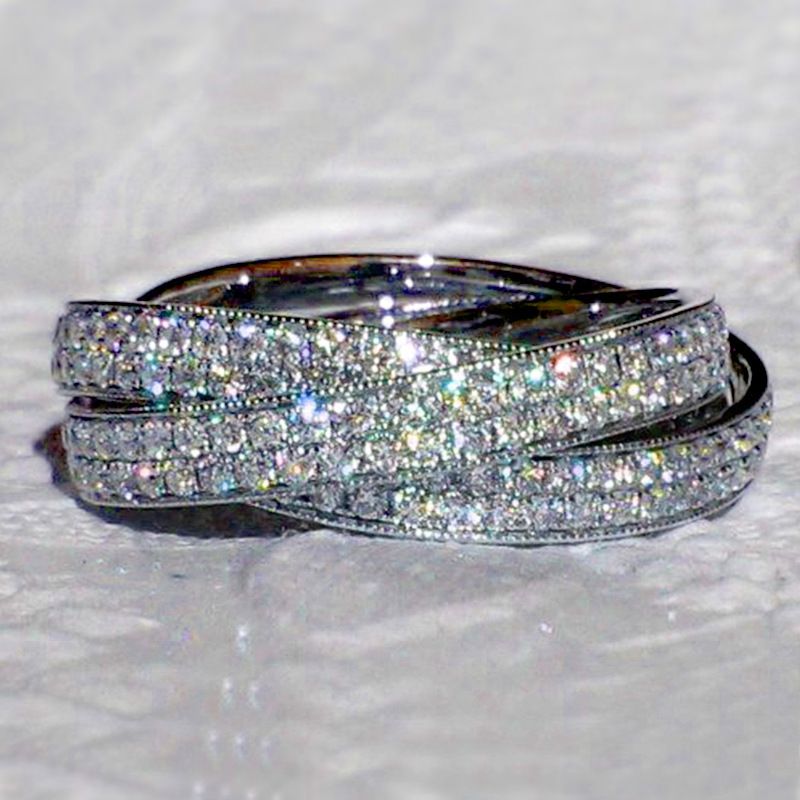 Cao Shi's Multilayer Dense Inlaid New Product Crown Ring Dignified And Elegant Dinner Accessories_ipsvogv.com