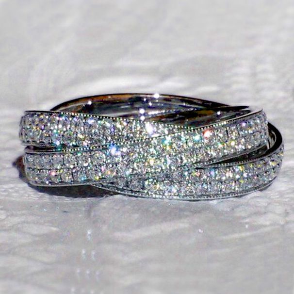 Cao Shi's Multilayer Dense Inlaid New Product Crown Ring Dignified And Elegant Dinner Accessories_ipsvogv.com
