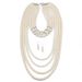 Exaggerated Multi Layer Pearl Necklace With Crystal Temperament Long Sweater Chain Necklace Female_ipsvogv.com