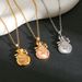 Bow Shaped Cat's Eye Stone Money Bag, Titanium Steel Necklace, Collarbone Chain, Minimalist And Elegant, Slightly Inlaid_ipsvogv.com